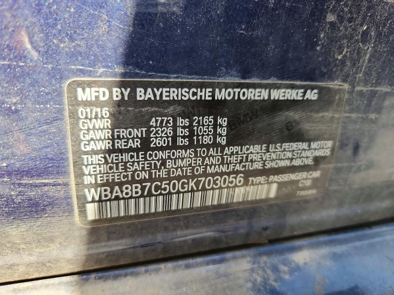 51664376 :رقم المزاد ، WBA8B7C50GK703056 vin ، 2016 Bmw 340 مزاد بيع