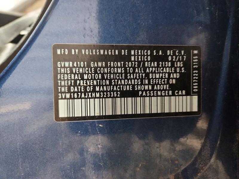 Aukcja sprzedaży 2017 Volkswagen Jetta, vin: 3VW167AJXHM323352, numer aukcji: 49545376
