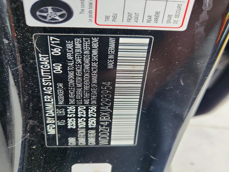 Продажа на аукционе авто 2018 Mercedes-benz E, vin: WDDZF4JBXJA293954, номер лота: 50508696