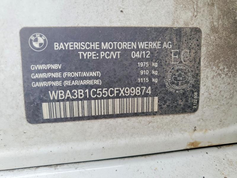 Aukcja sprzedaży 2012 Bmw 320, vin: WBA3B1C55CFX99874, numer aukcji: 50589896