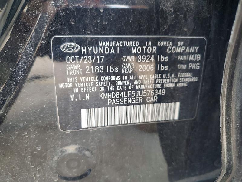 Продажа на аукционе авто 2018 Hyundai Elantra, vin: KMHD84LF5JU576349, номер лота: 50490336