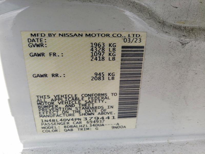 48415846 :رقم المزاد ، 1N4BL4DV4PN379441 vin ، 2023 Nissan Altima مزاد بيع