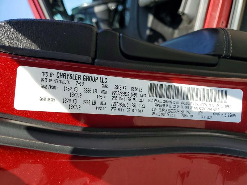 48914446 :رقم المزاد ، 1C4RJFBG6EC226180 vin ، 2014 Jeep Grand Cherokee مزاد بيع