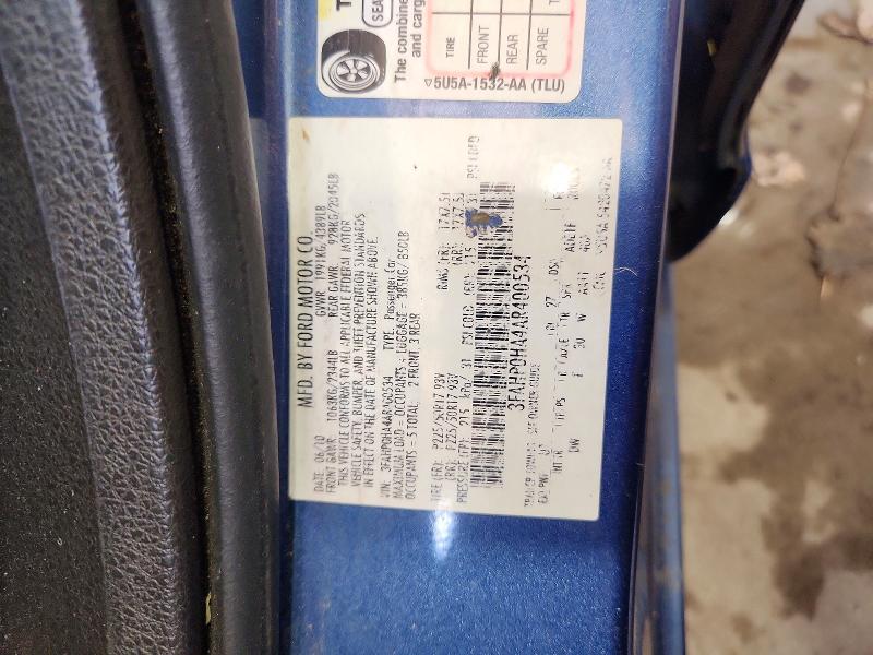 Aukcja sprzedaży 2010 Ford Fusion, vin: 3FAHP0HA4AR400534, numer aukcji: 47953596