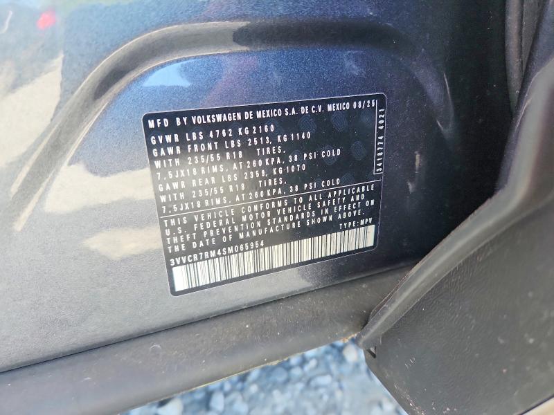 2025 Volkswagen Tiguan მანქანა იყიდება აუქციონზე, vin: 3VVCR7RM4SM065954, აუქციონის ნომერი: 48892986