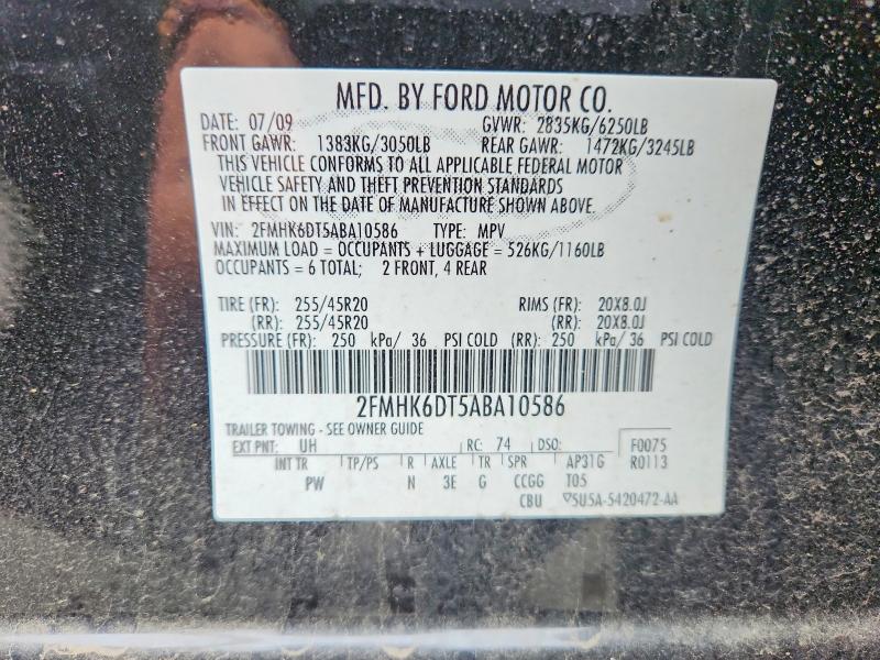 Продаж на аукціоні авто 2010 Ford Flex, vin: 2FMHK6DT5ABA10586, номер лоту: 51355536