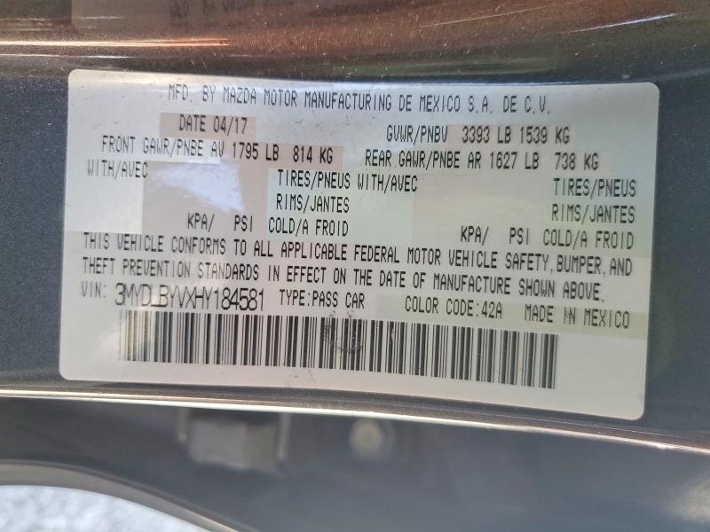 Aukcja sprzedaży 2017 Toyota Yaris Ia, vin: 3MYDLBYVXHY184581, numer aukcji: 49080506