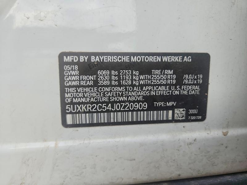 Aukcja sprzedaży 2018 Bmw X5, vin: 5UXKR2C54J0Z20909, numer aukcji: 49654326