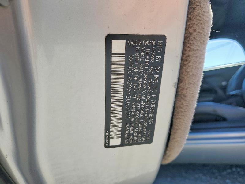 Продажа на аукционе авто 2002 Porsche Boxster, vin: WP0CA29842U621011, номер лота: 50503536