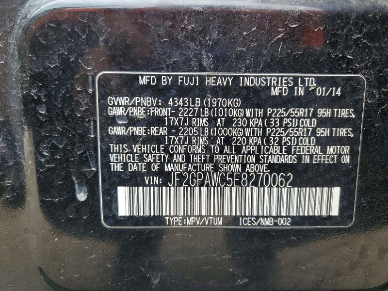 Продаж на аукціоні авто 2014 Subaru Xv Crosstrek, vin: JF2GPAWC5E8270062, номер лоту: 47574286