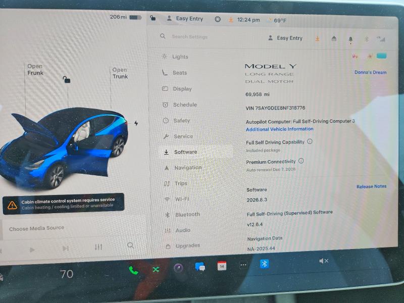 Aukcja sprzedaży 2022 Tesla Model Y, vin: 7SAYGDEE8NF318776, numer aukcji: 49772976