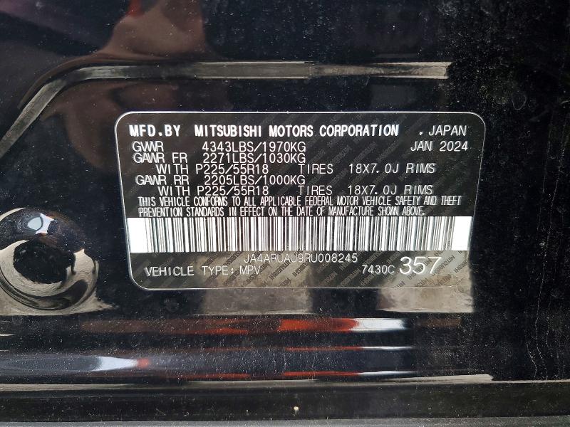Продажа на аукционе авто 2024 Mitsubishi Outlander Sport, vin: JA4ARUAU9RU008245, номер лота: 51173776