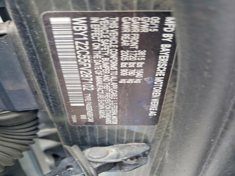 Aukcja sprzedaży 2015 Bmw I3, vin: WBY1Z2C55FV287102, numer aukcji: 49324666