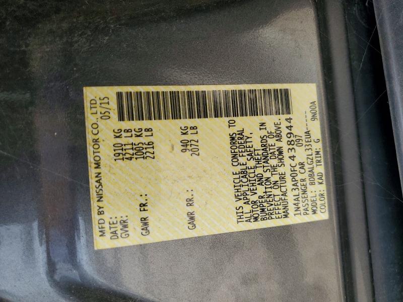 Aukcja sprzedaży 2015 Nissan Altima, vin: 1N4AL3AP0FC438944, numer aukcji: 48412956
