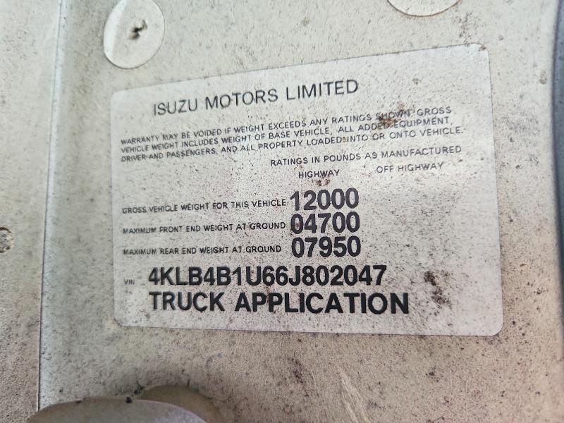 Продаж на аукціоні авто 2006 Isuzu Npr, vin: 4KLB4B1U66J802047, номер лоту: 50814976