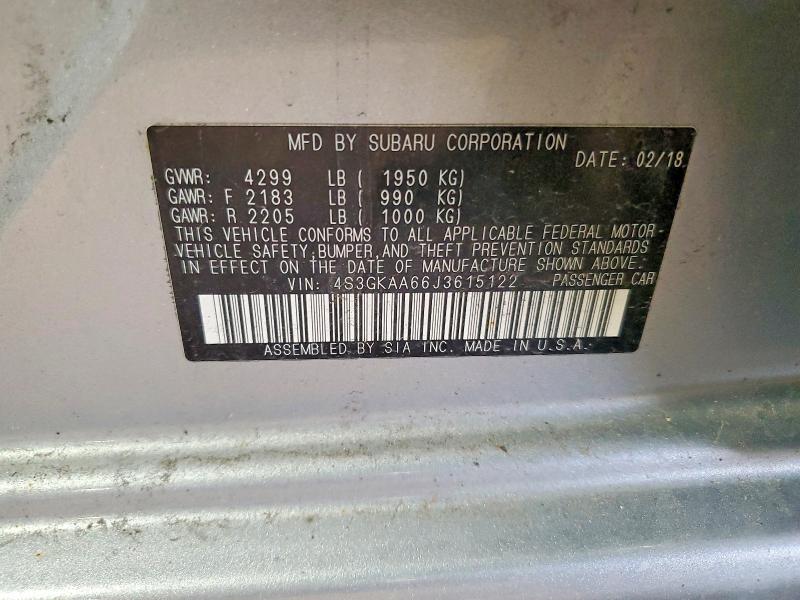 Aukcja sprzedaży 2018 Subaru Impreza, vin: 4S3GKAA66J3615122, numer aukcji: 49407606