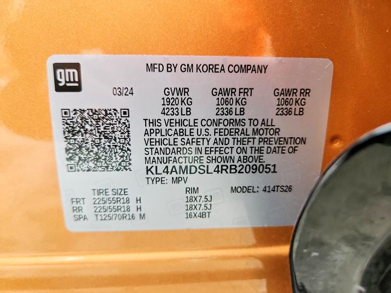 Aukcja sprzedaży 2024 Buick Encore Gx, vin: KL4AMDSL4RB209051, numer aukcji: 50962066