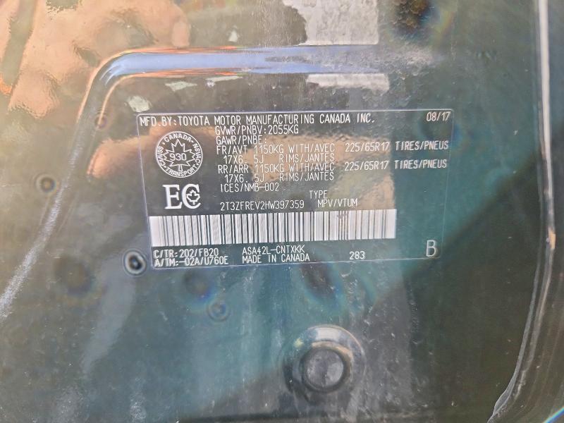 2017 Toyota Rav4 მანქანა იყიდება აუქციონზე, vin: 2T3ZFREV2HW397359, აუქციონის ნომერი: 50104826