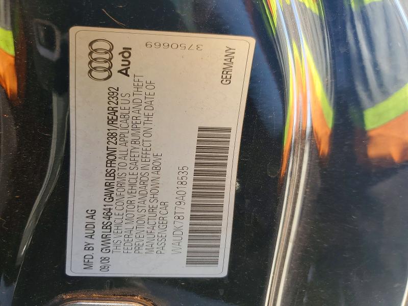 49990396 :رقم المزاد ، WAUDK78T79A018535 vin ، 2009 Audi A5 مزاد بيع