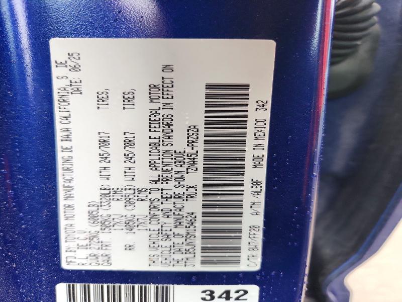 48834646 :رقم المزاد ، 3TMLB5JN7SM154624 vin ، 2025 Toyota Tacoma مزاد بيع