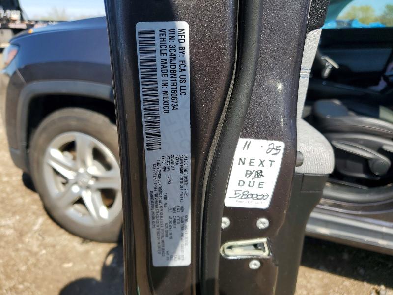 Продажа на аукционе авто 2024 Jeep Compass, vin: 3C4NJDBN1RT606734, номер лота: 50600896