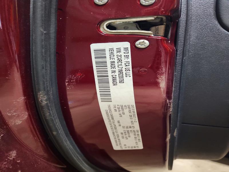 47995346 :رقم المزاد ، 2C4RC1L71NR220760 vin ، 2022 Chrysler Pacifica مزاد بيع