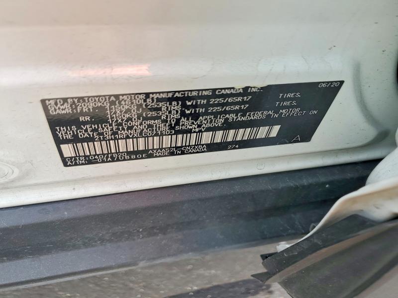 Продажа на аукционе авто 2020 Toyota Rav4, vin: 2T3H1RFVXLC071103, номер лота: 49723166