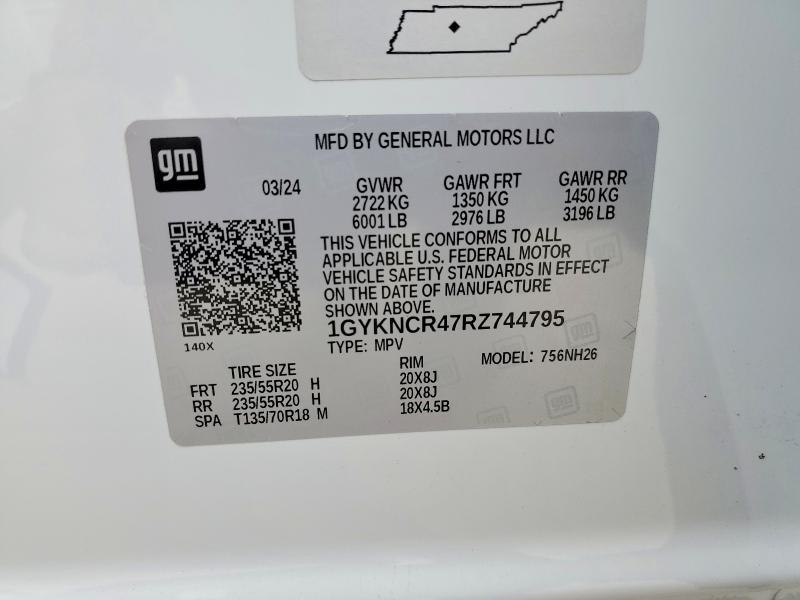 Продаж на аукціоні авто 2024 Cadillac Xt5, vin: 1GYKNCR47RZ744795, номер лоту: 49669446