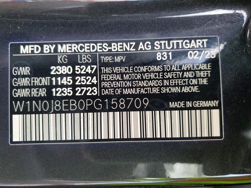 Продажа на аукционе авто 2023 Mercedes-benz Glc Coupe, vin: W1N0J8EB0PG158709, номер лота: 50212936