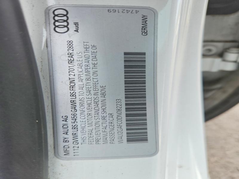50649256 :رقم المزاد ، WAU2GAFC0DN082233 vin ، 2013 Audi A7 مزاد بيع