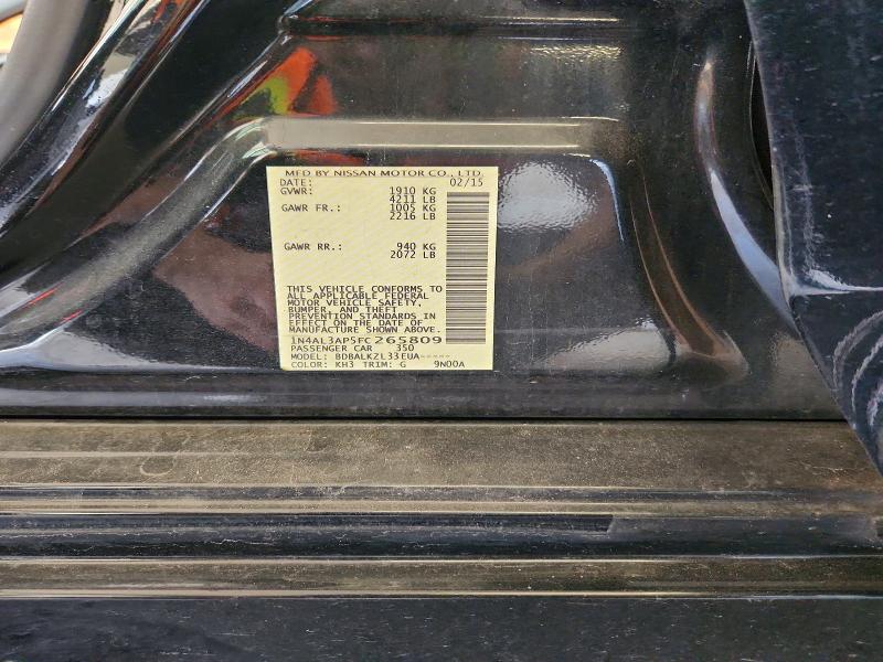 Aukcja sprzedaży 2015 Nissan Altima, vin: 1N4AL3AP5FC265809, numer aukcji: 50840876