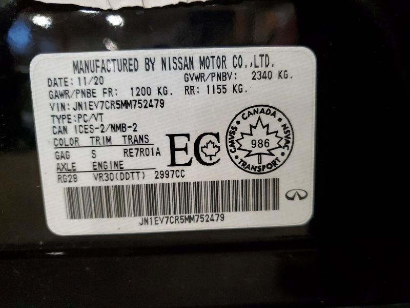 Продажа на аукционе авто 2021 Infiniti Q50, vin: JN1EV7CR5MM752479, номер лота: 49125236