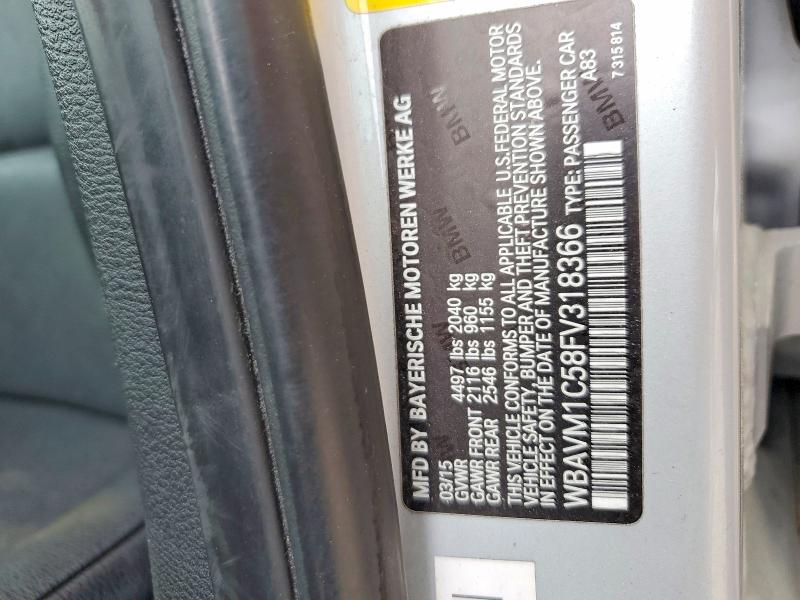 Продажа на аукционе авто 2015 Bmw X1, vin: WBAVM1C58FV318366, номер лота: 48670016