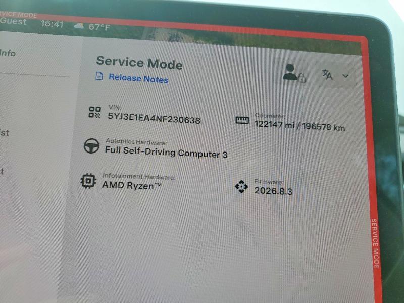 2022 Tesla Model 3 მანქანა იყიდება აუქციონზე, vin: 5YJ3E1EA4NF230638, აუქციონის ნომერი: 48744406