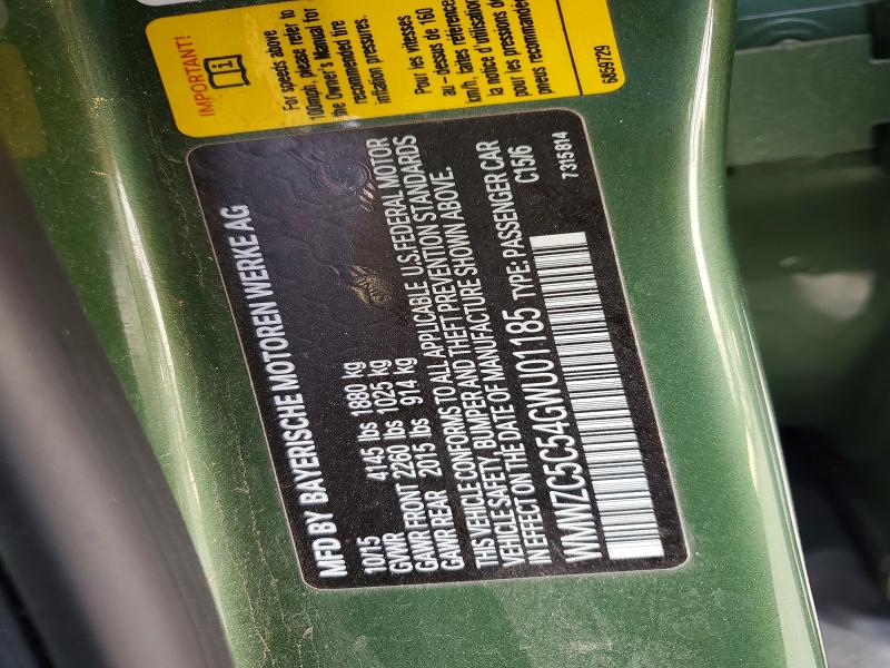 49265166 :رقم المزاد ، WMWZC5C54GWU01185 vin ، 2016 Mini Cooper مزاد بيع
