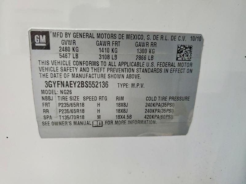 Продаж на аукціоні авто 2011 Cadillac Srx, vin: 3GYFNAEY2BS552136, номер лоту: 48777566
