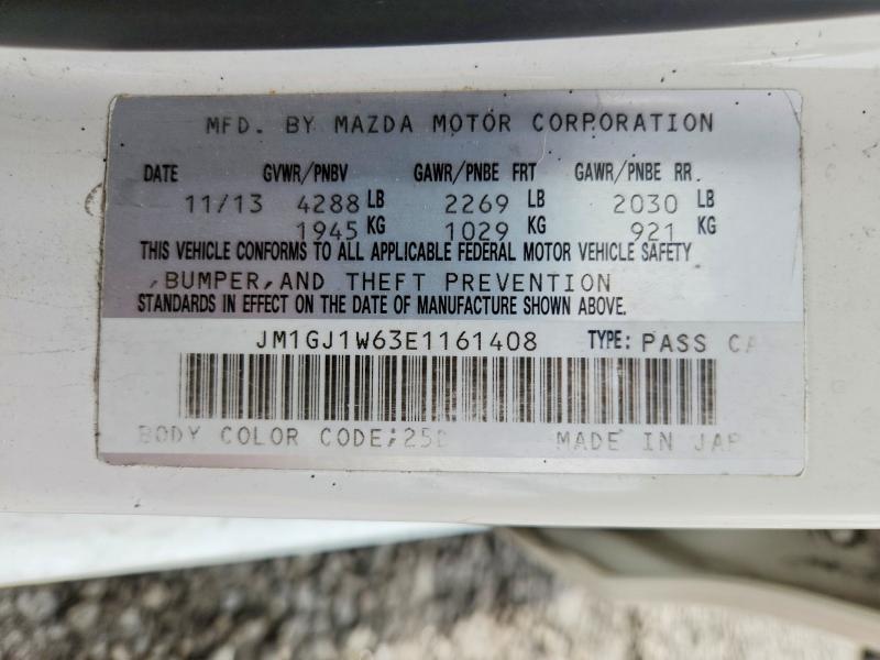 Aukcja sprzedaży 2014 Mazda 6, vin: JM1GJ1W63E1161408, numer aukcji: 50153606