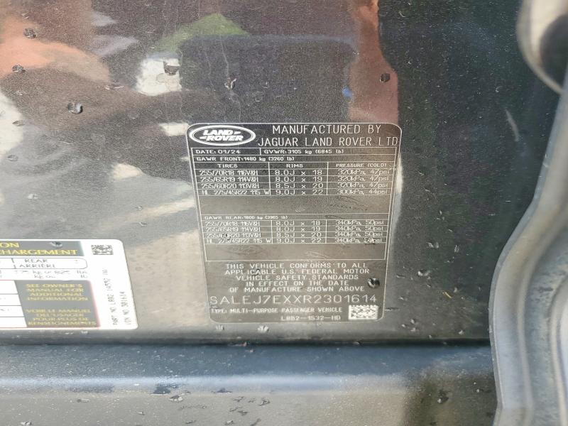 Aukcja sprzedaży 2024 Land Rover Defender, vin: SALEJ7EXXR2301614, numer aukcji: 49964696
