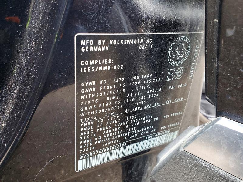 Продажа на аукционе авто 2017 Volkswagen Tiguan, vin: WVGMV7AX0HK002608, номер лота: 47922856