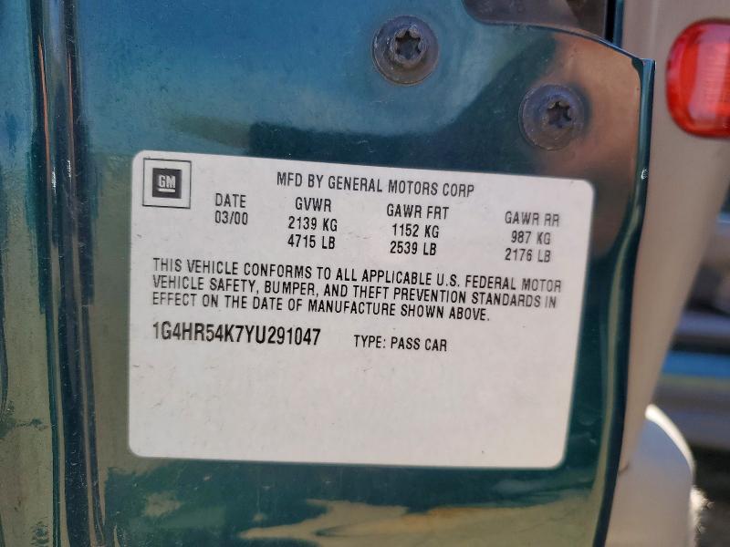 2000 Buick Lesabre მანქანა იყიდება აუქციონზე, vin: 1G4HR54K7YU291047, აუქციონის ნომერი: 49368666