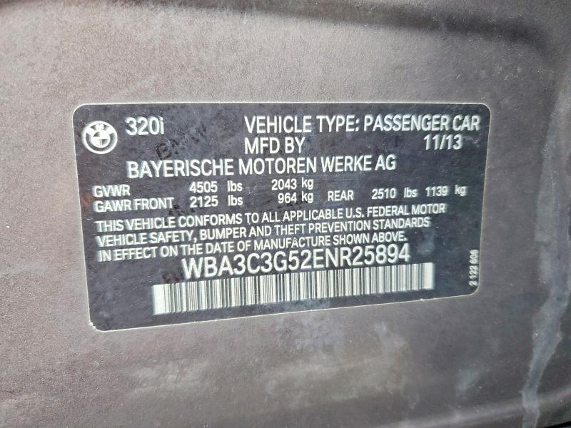 48861066 :رقم المزاد ، WBA3C3G52ENR25894 vin ، 2014 Bmw 320 مزاد بيع