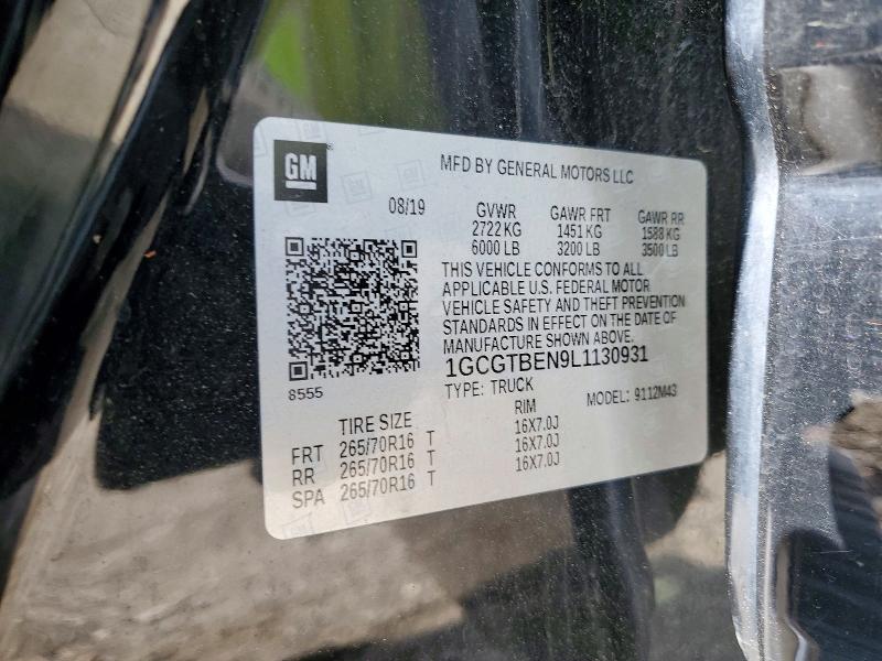 Продаж на аукціоні авто 2020 Chevrolet Colorado, vin: 1GCGTBEN9L1130931, номер лоту: 49016006