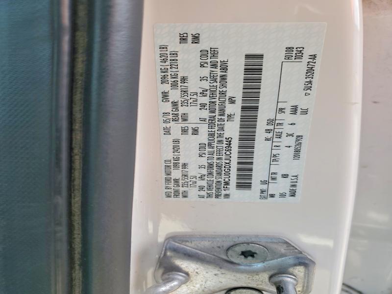 Продажа на аукционе авто 2018 Ford Escape, vin: 1FMCU0GDXJUC69445, номер лота: 50726226