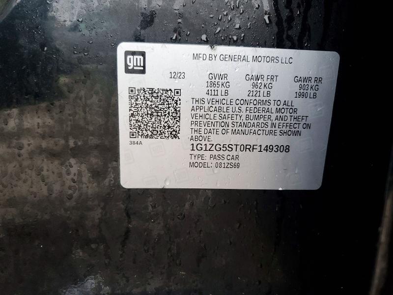 2024 Chevrolet Malibu მანქანა იყიდება აუქციონზე, vin: 1G1ZG5ST0RF149308, აუქციონის ნომერი: 48244896