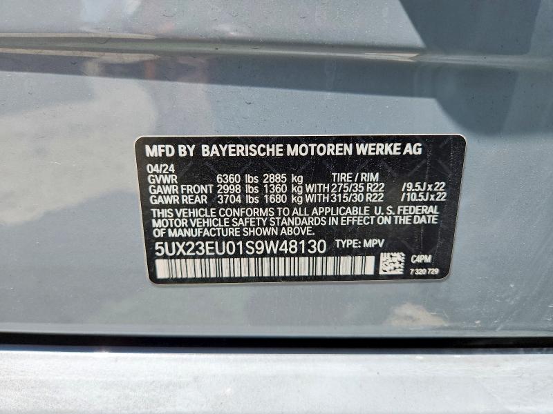 47327196 :رقم المزاد ، 5UX23EU01S9W48130 vin ، 2025 Bmw X5 مزاد بيع