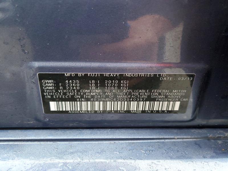 48242826 :رقم المزاد ، 4S3BMBC62D3040397 vin ، 2013 Subaru Legacy مزاد بيع