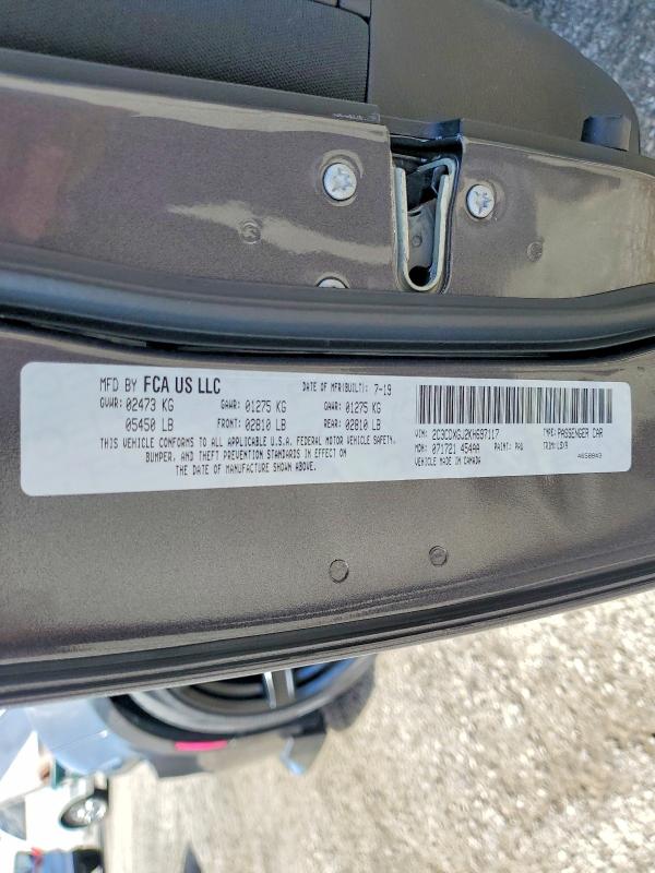 Aukcja sprzedaży 2019 Dodge Charger, vin: 2C3CDXGJ2KH697117, numer aukcji: 51160426