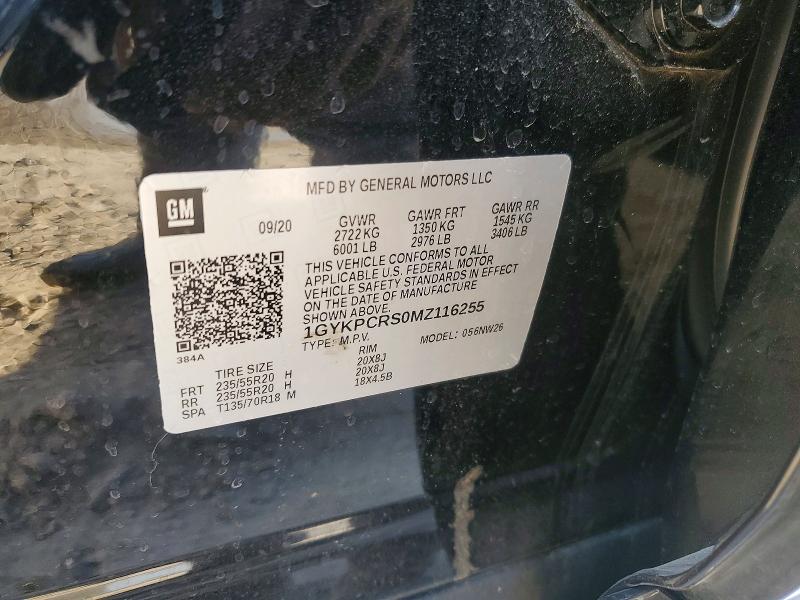 50468616 :رقم المزاد ، 1GYKPCRS0MZ116255 vin ، 2021 Cadillac Xt6 مزاد بيع