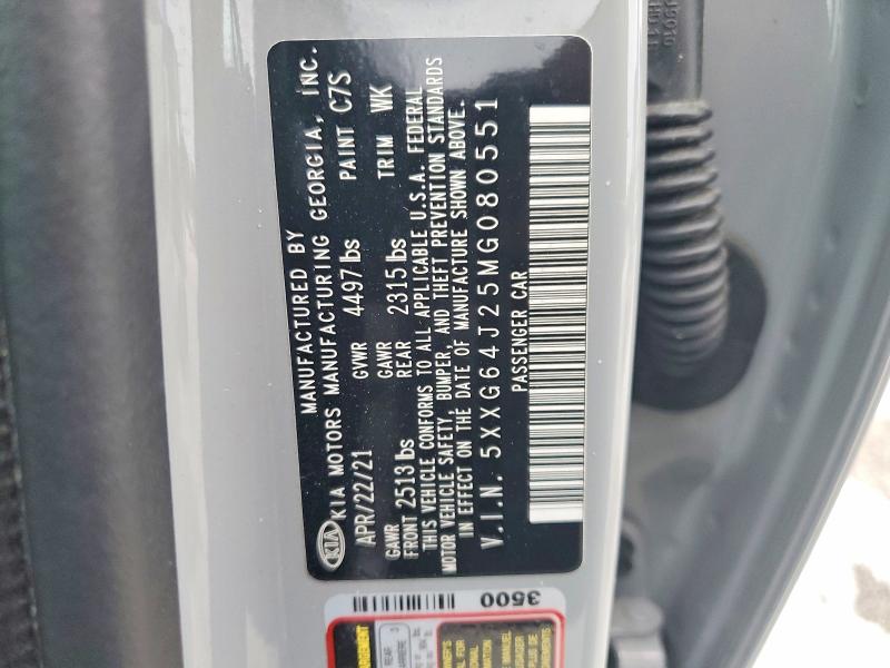 48492436 :رقم المزاد ، 5XXG64J25MG080551 vin ، 2021 Kia K5 مزاد بيع