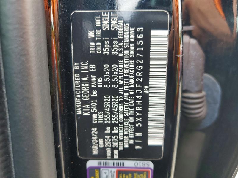 Aukcja sprzedaży 2024 Kia Sorento, vin: 5XYRH4JF2RG271563, numer aukcji: 49542586
